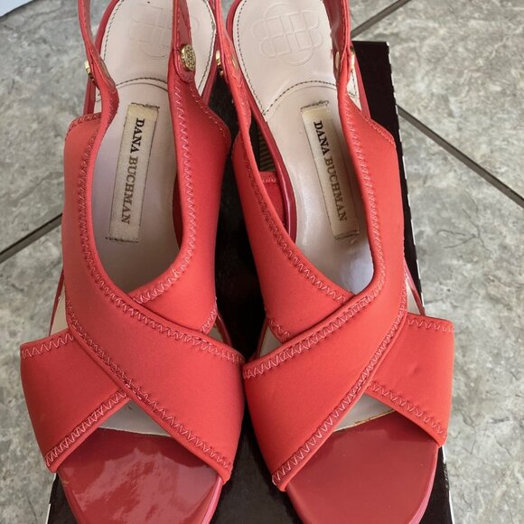 Dana Buchman Slingbacks Coral 7M - Picture 2 of 6